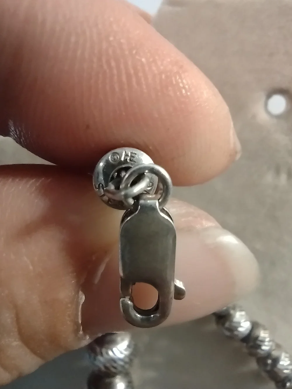 Vintage Sterling Silver Beaded Necklace